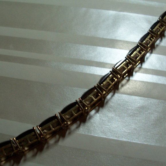 10K Gold Smoky Quartz Bracelet - Picture 2 of 11